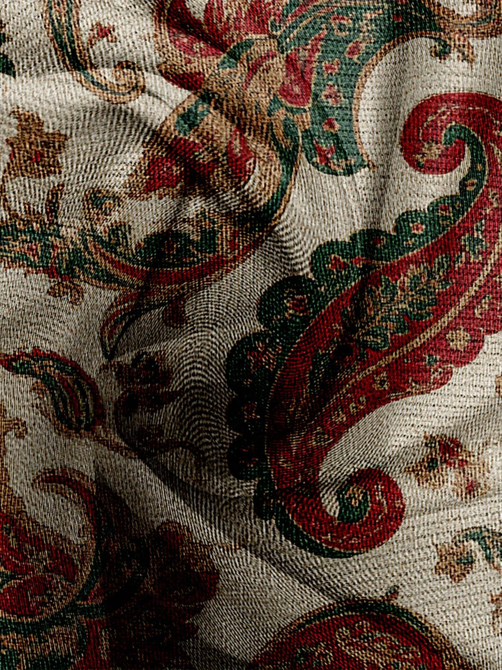 Dreamcore Plus Size Women's French Street Style Sweater Jacket: 3D Retro Paisley Print, V-Neck & Asymmetric Hem – Soft Loose Winter Outerwear, Like a Nostalgic Childhood Whisper