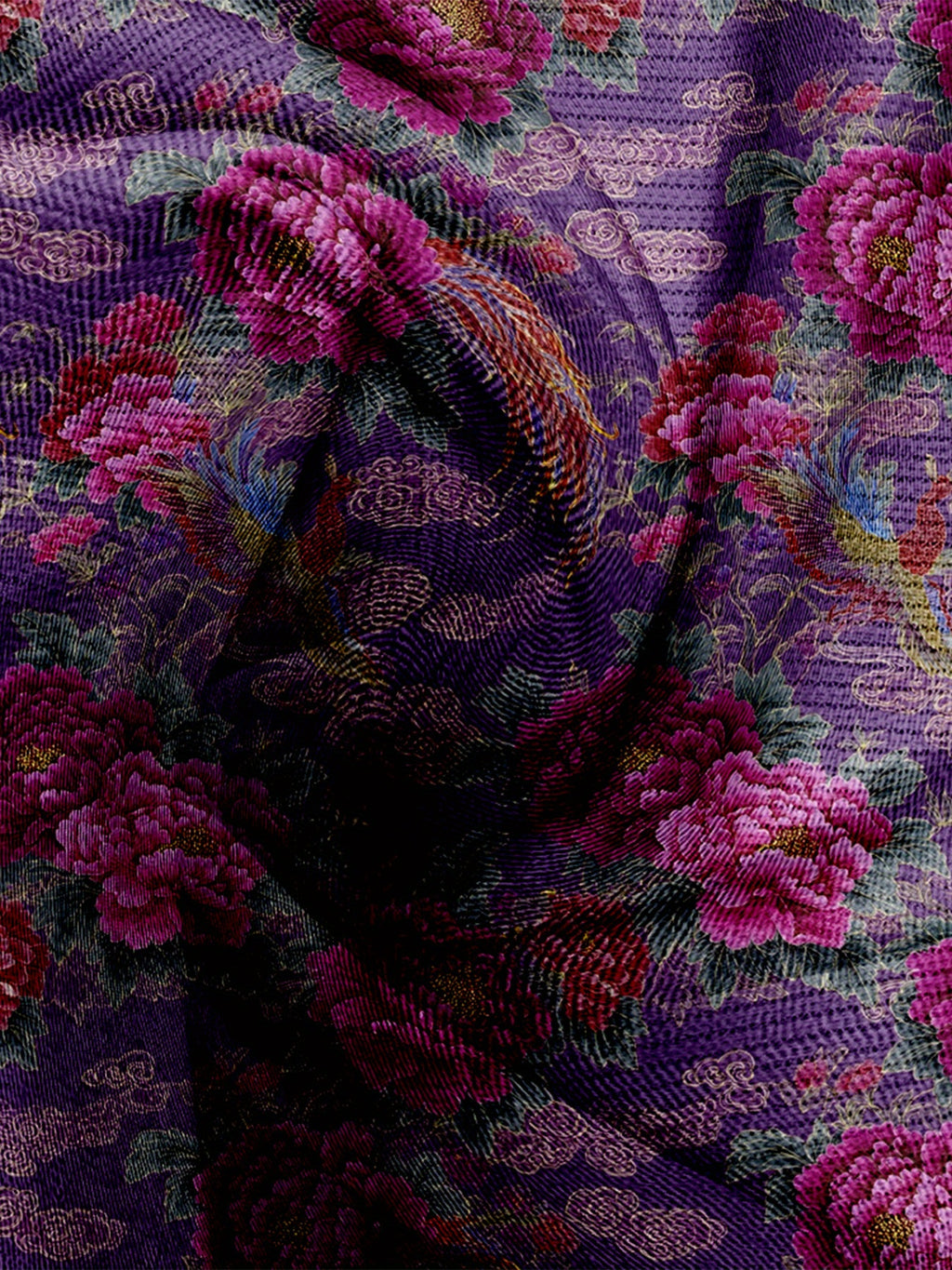 Dreamcore Women’s Plus-Size Knit Jacket: French Floral Print, V-Neck & Drop Shoulders – Soft Spring/Autumn Wear, Like a Nostalgic Childhood Daydream Travel Women’s Top European and American Loose Plus-Size Women’s Clothing